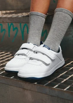 Conguitos Zapatillas Unisex Blanco / Azul Marino^ Colegiales|Zapatillas