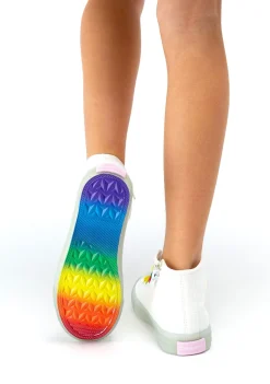 Conguitos Zapatillas Unisex Cordones Con Luz Lona Blanco^ Zapatillas Con Luces|Zapatillas