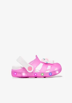 Conguitos Zuecos Unicornio Con Luces Rosa^ Sandalias|Sandalias